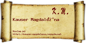 Kauser Magdaléna névjegykártya